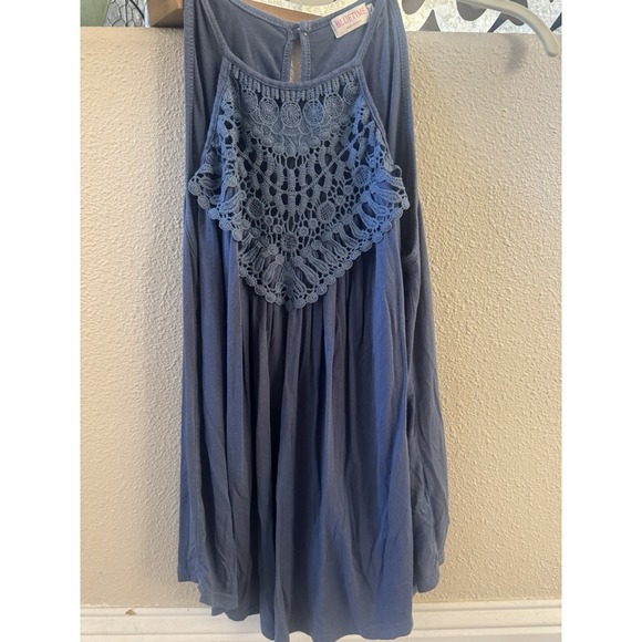 Bluetime Tops - Bluetime Size Small Women's Top Blue Lace Top Sleeveless Summertime Trendy #89